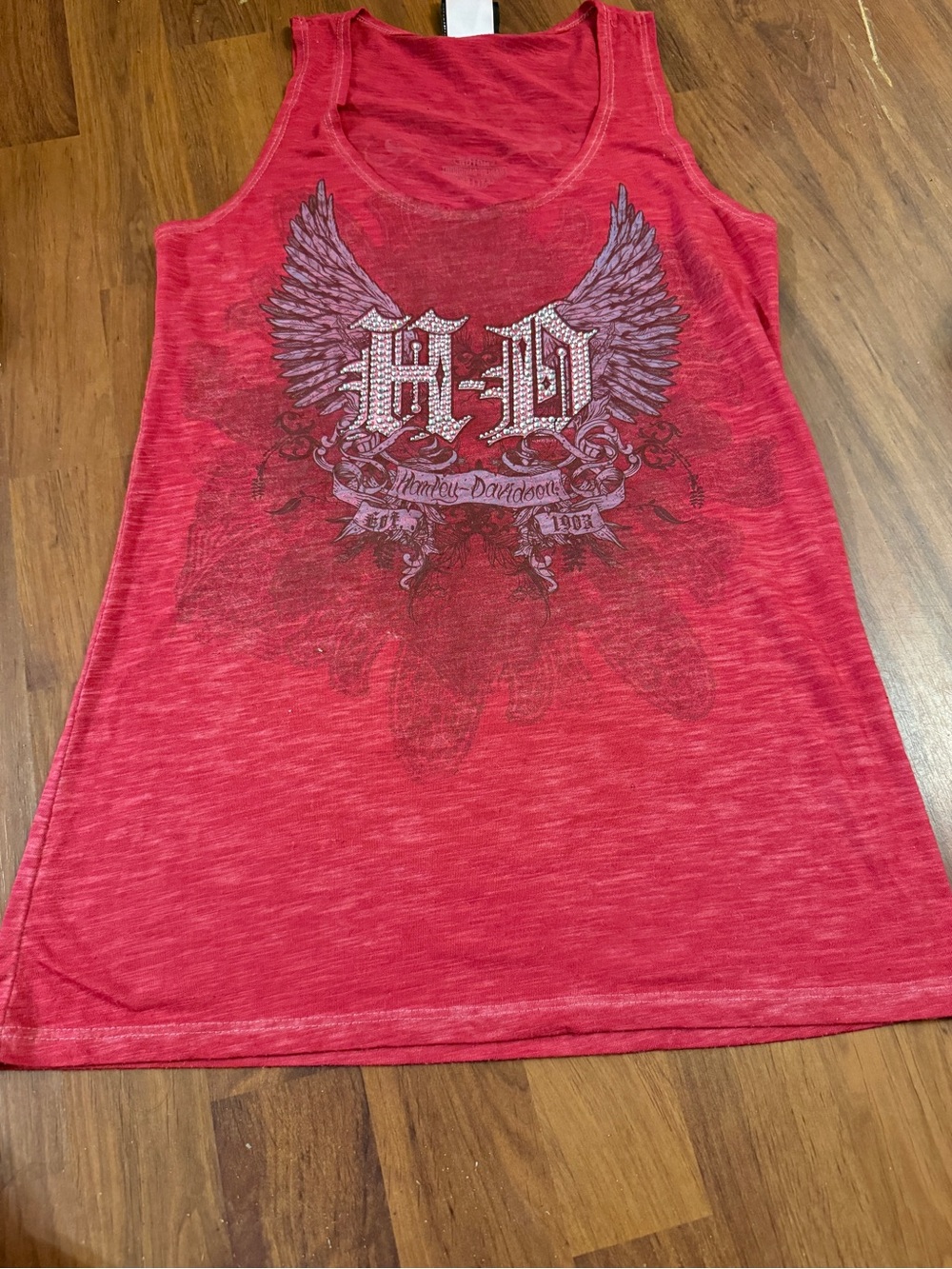 Harley-Davidson Red Winged Graphic Tank Top